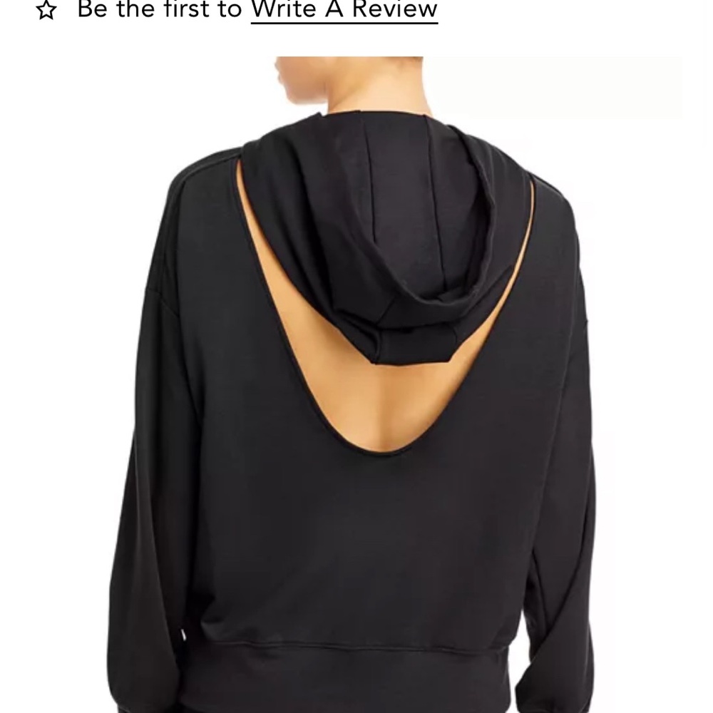 Women's Black Open-Back Hoodie Alo large black